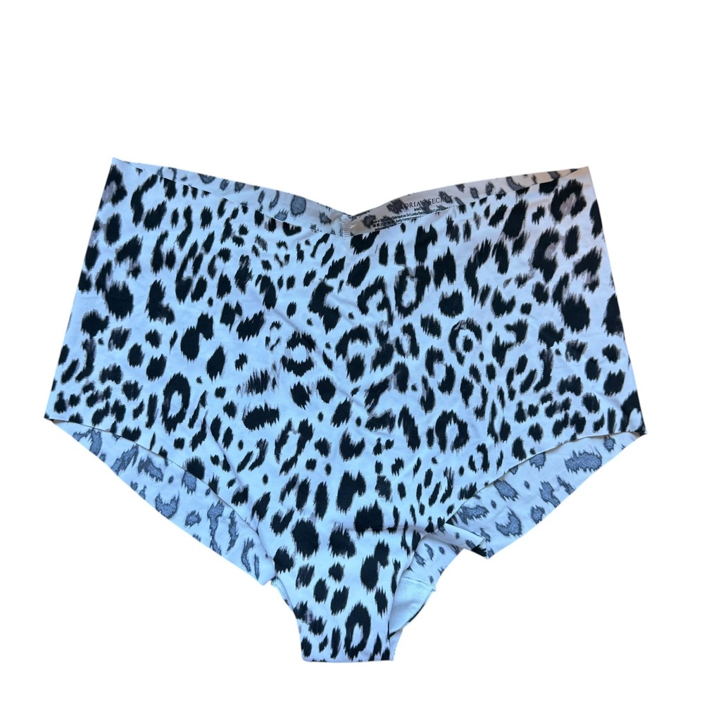 Victoria's Secret High Waist Brief‎ Panty XL White Black Leopard
